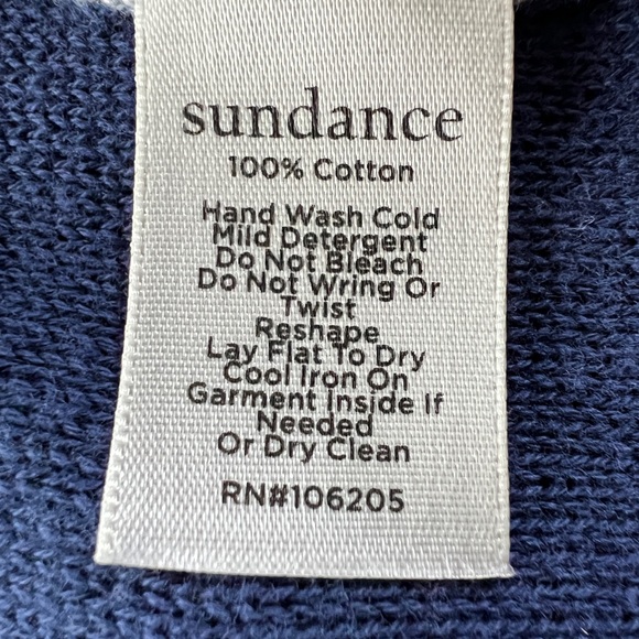 Sundance Reverse Print Split Neck Sweater in Chambray Size Medium - Picture 7 of 7